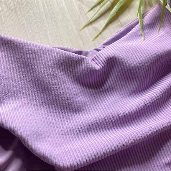 Beach Riot 👙 Ribbed Purple Tropical V-Style Bikini Bottoms 💕🏝️🐠 - Picture 4 of 7